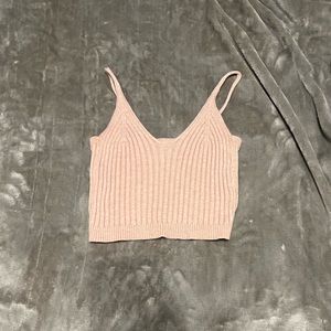 Knitted pink tank top